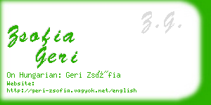 zsofia geri business card